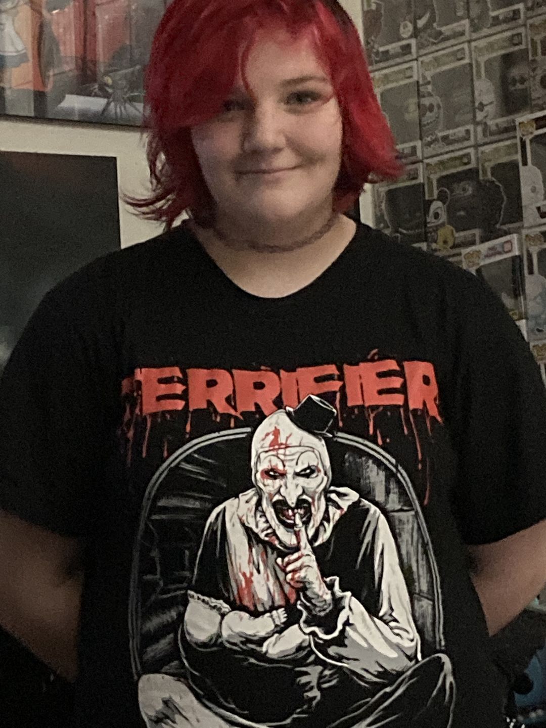 Customer photo review of Terrifier Hush Little Baby T-Shirt