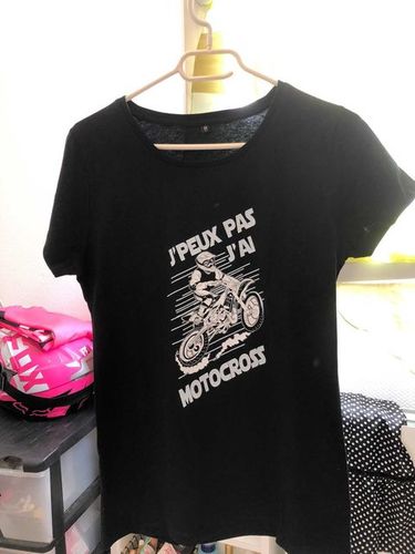 Customer photo review of T-shirt Femme J'peux pas j'ai Motocross