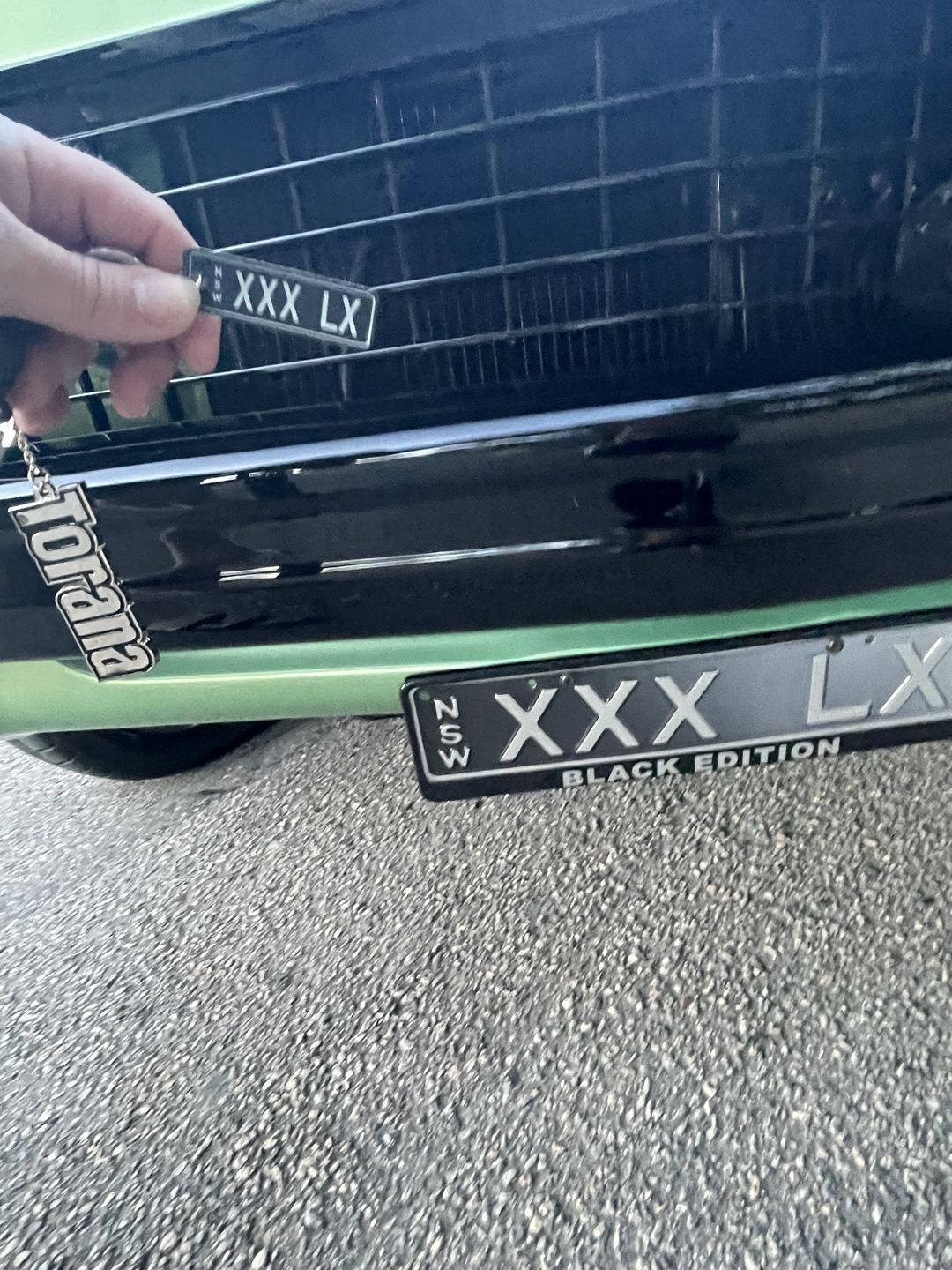 Customer photo review of NSW Premium Licence Plate Custom Keychain