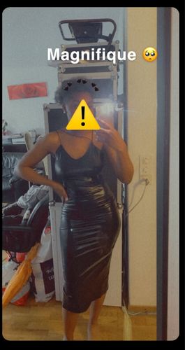 Customer photo review of Solid Color Glamorous Spaghetti Strap Midi Dress