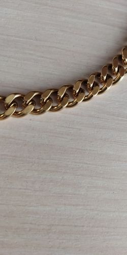 Customer photo review of French Paved 18K Sterling Silver Cuban Link Chain