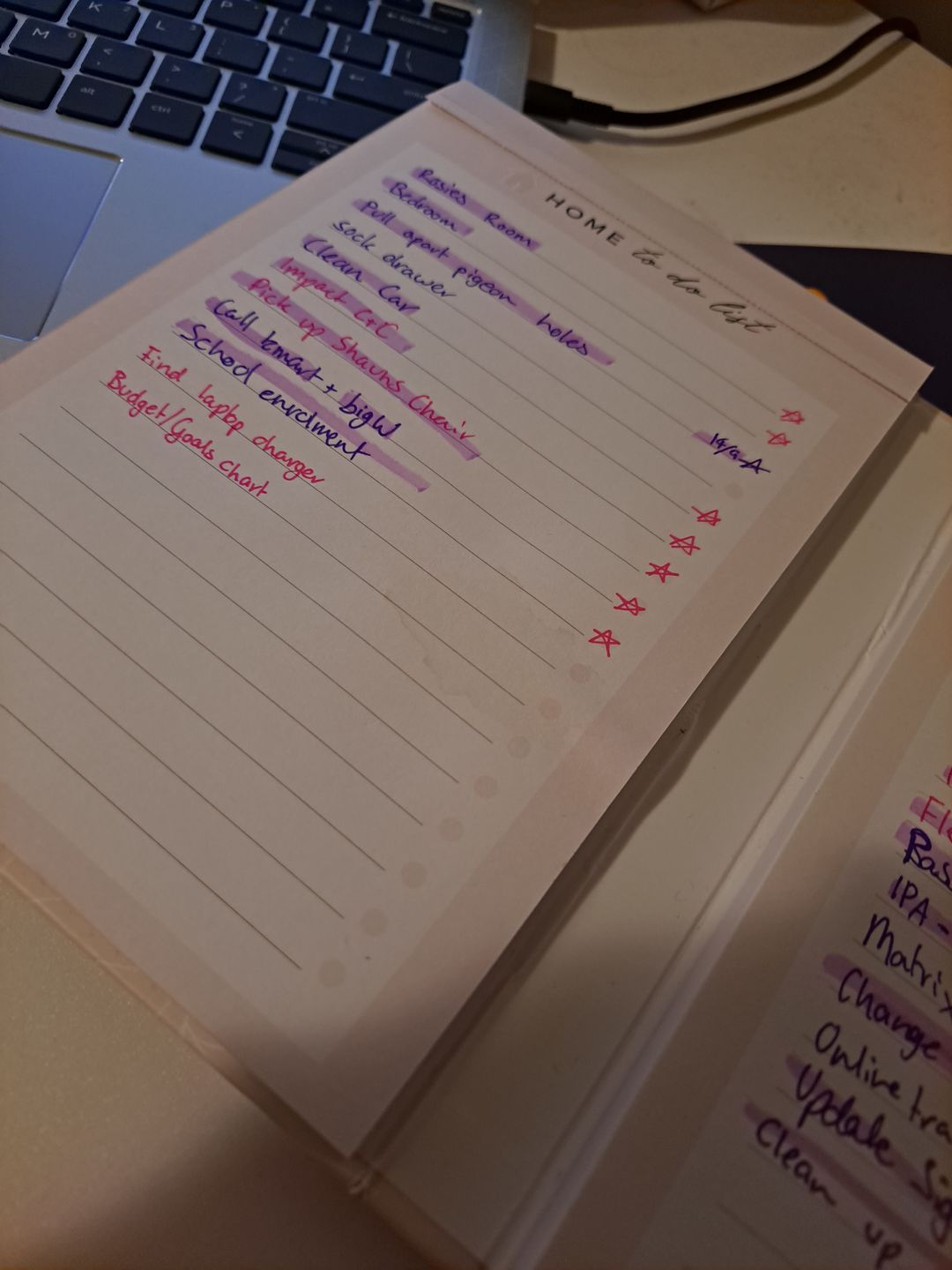 Customer photo review of Home & Work To-Do List