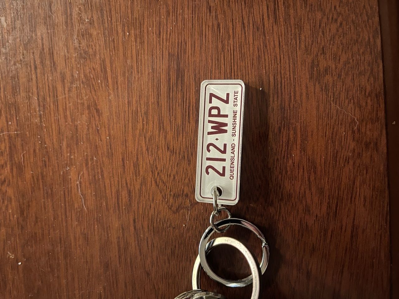 Customer photo review of QLD Classic Licence Plate Custom Keychain