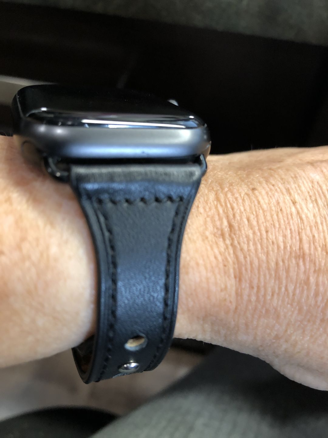 Customer photo review of Adelphos Leather Band (4 Colours)