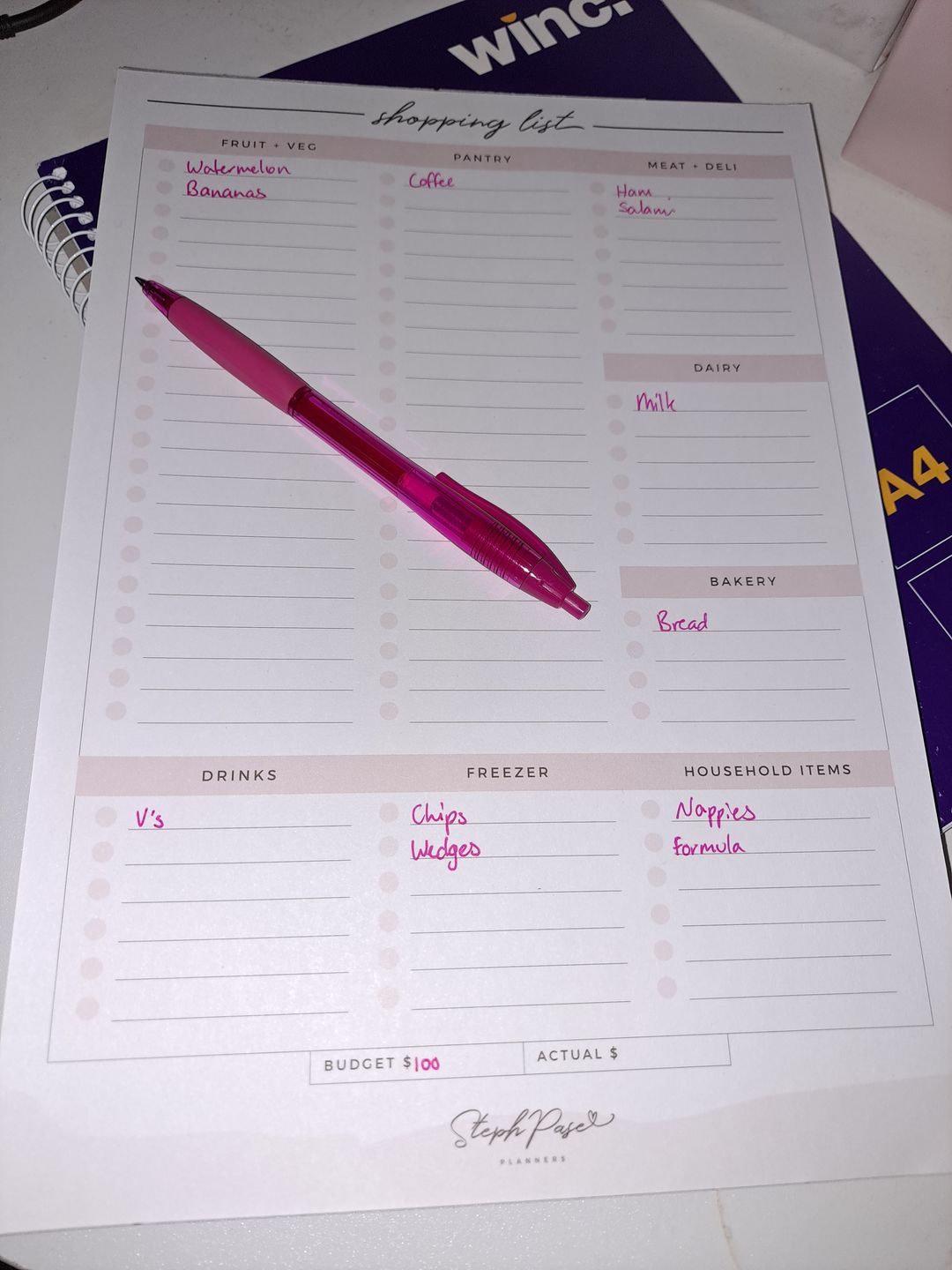 Customer photo review of NEW Shopping List