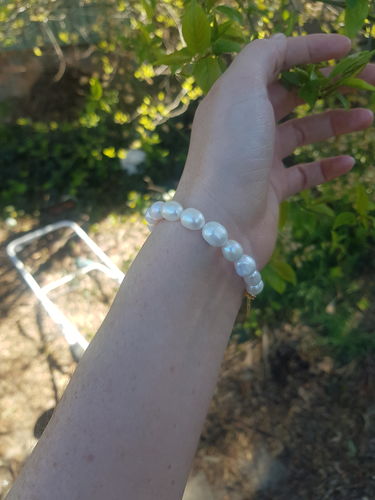 Customer photo review of Baroque Pearl Bracelet