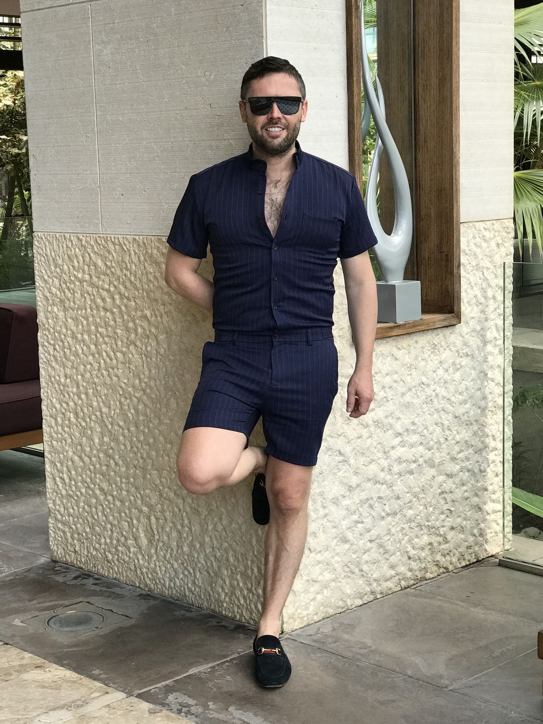 Customer photo review of Navy Chateaux Romper