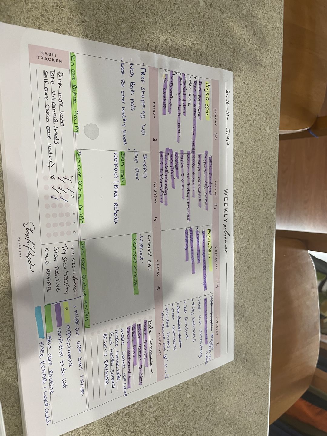 Customer photo review of NEW Signature Weekly Desktop Planner