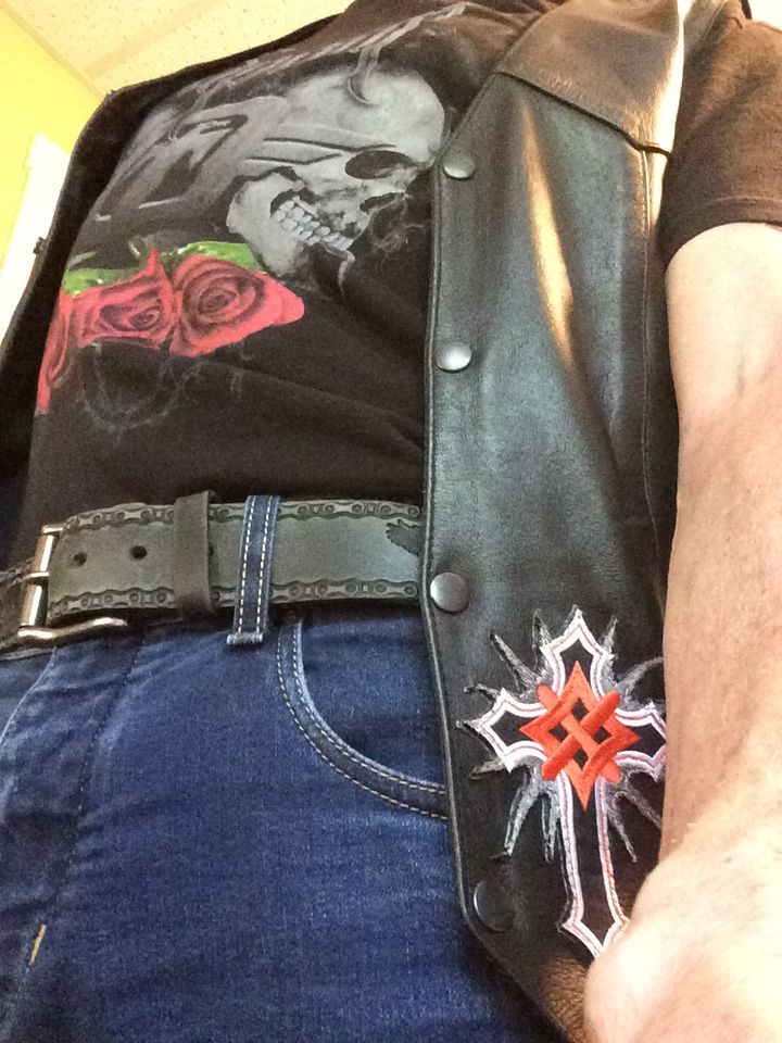 Customer photo review of The Eagle Belt- Black Embossed 100% Real Leather Belt