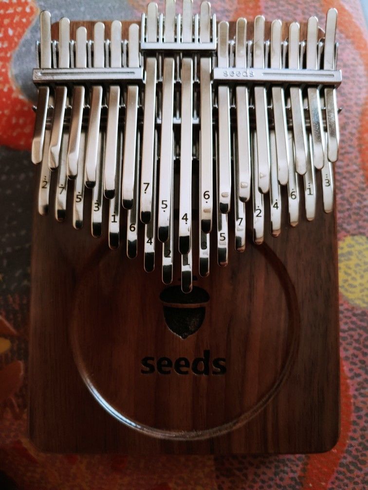 Customer photo review of Seeds 34 Keys 24 Key Chromatic Kalimba Double Layer Treble Thumb Finger Piano
