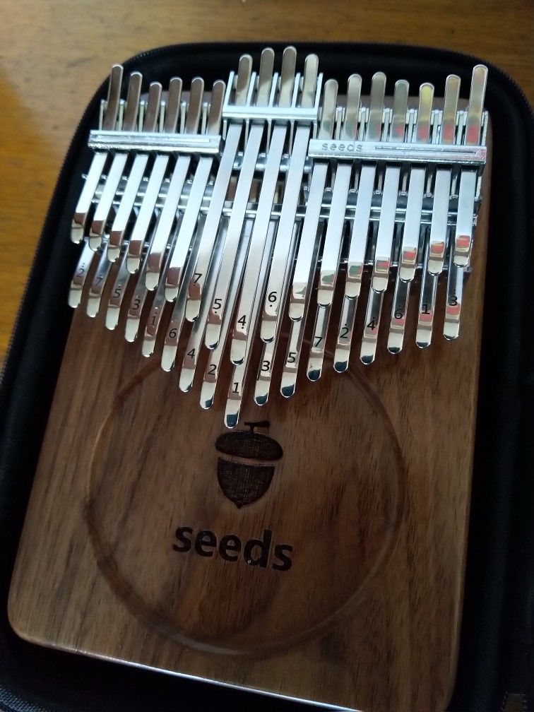 Customer photo review of Seeds 34 Keys 24 Key Chromatic Kalimba Double Layer Treble Thumb Finger Piano