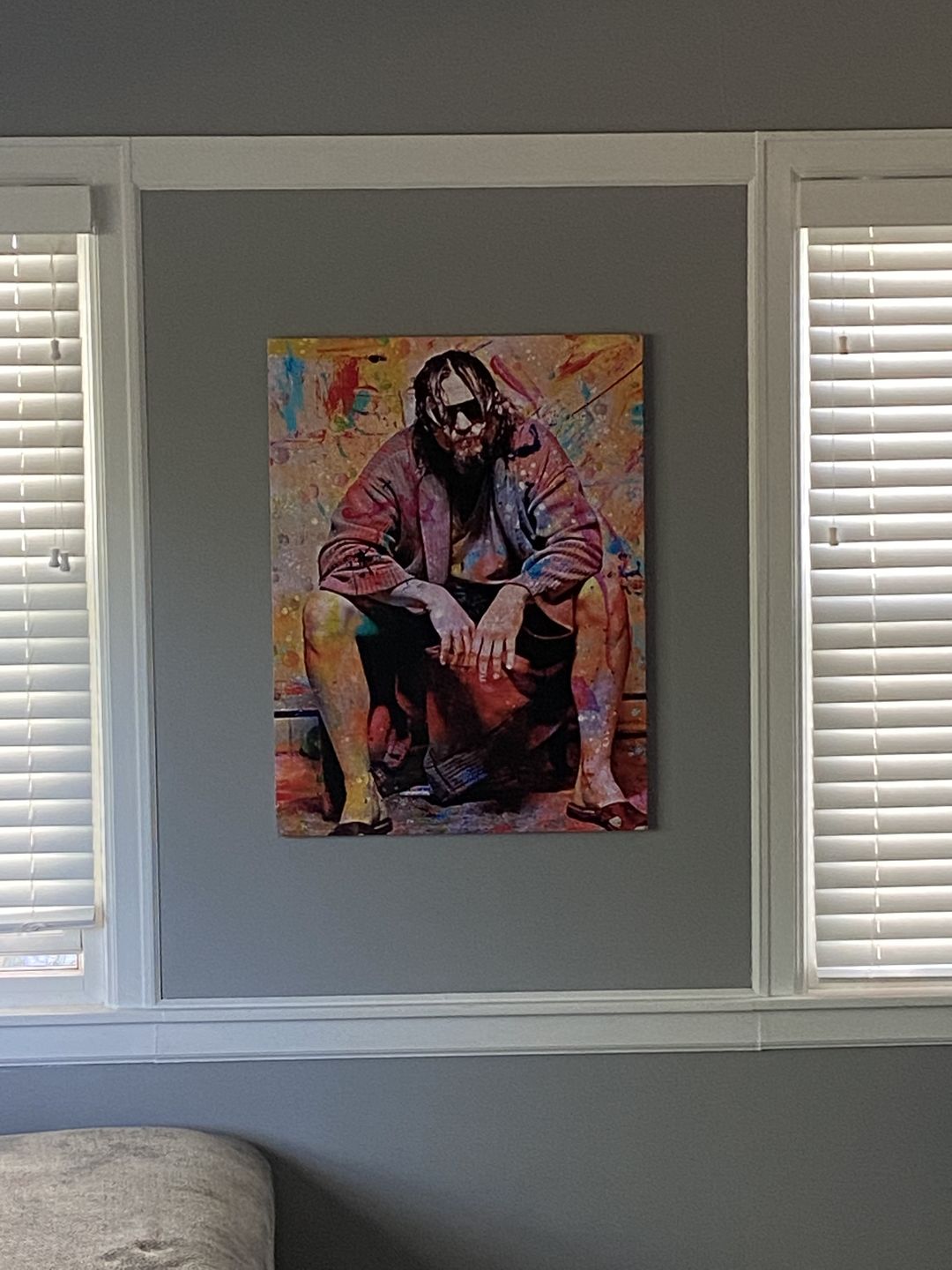 Customer photo review of Lebowski Toilet Colors Wall Art