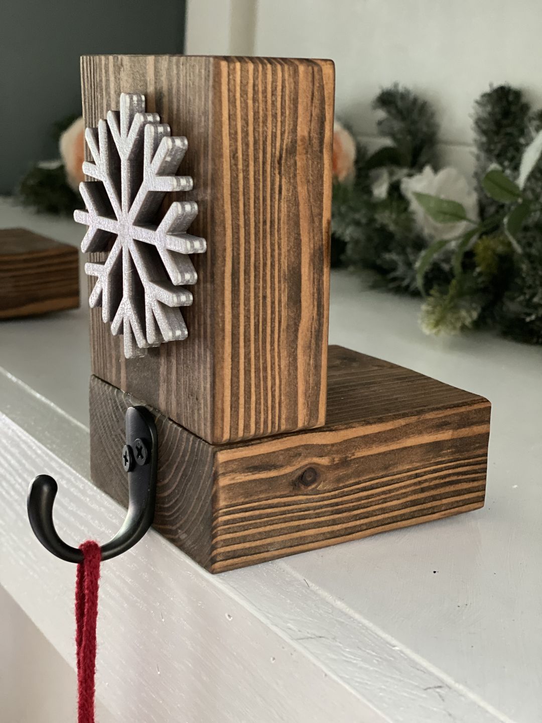 Customer photo review of Unfinished Wooden Simple Snowflake Shape - Winter Decor - Craft - up to 24" DIY