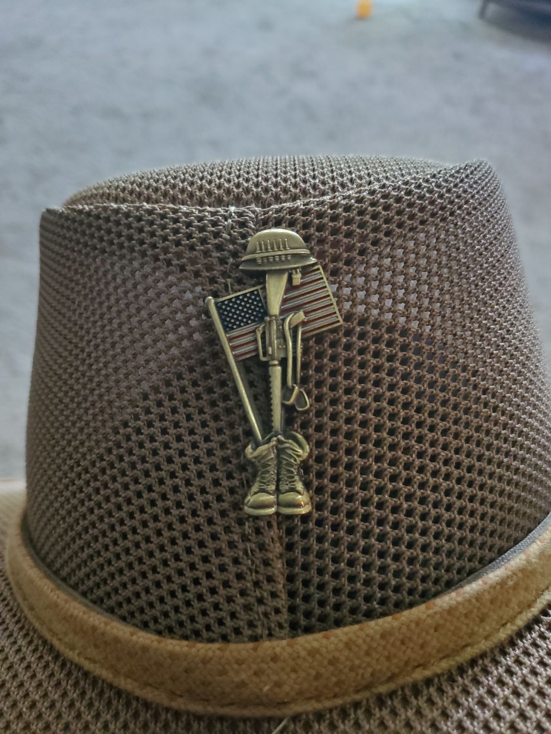 Customer photo review of Fallen Soldier USA Memorial Pin