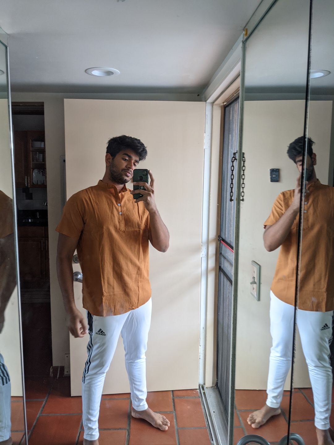 Customer photo review of Solid Color Basic Henley Shirts