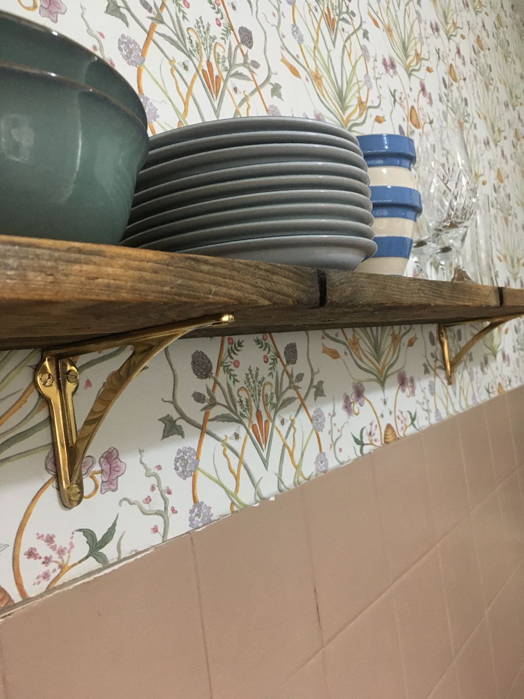Customer photo review of Brass Ironbridge Shelf Brackets