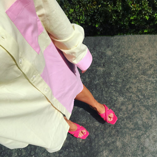 Customer photo review of BLANCA | Pascal Shirt - Pink Yellow