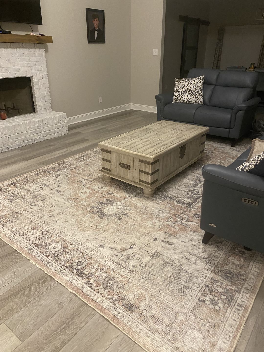 Customer photo review of Distressed Vintage Cezanne Blush Area Rug