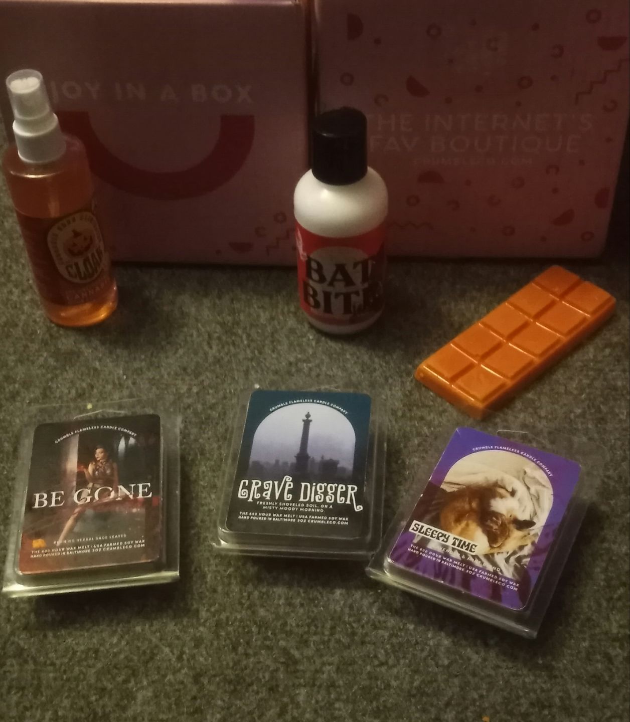 Customer photo review of Be Gone Demon Wax Melt