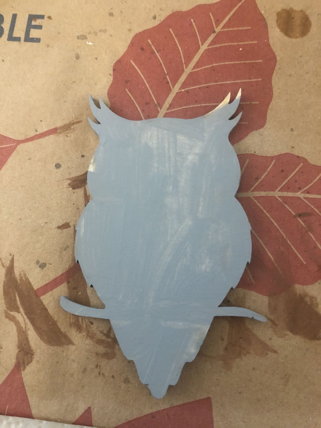 Customer photo review of Unfinished Wooden Owl Shape - Animal - Wildlife - Craft - up to 24" DIY