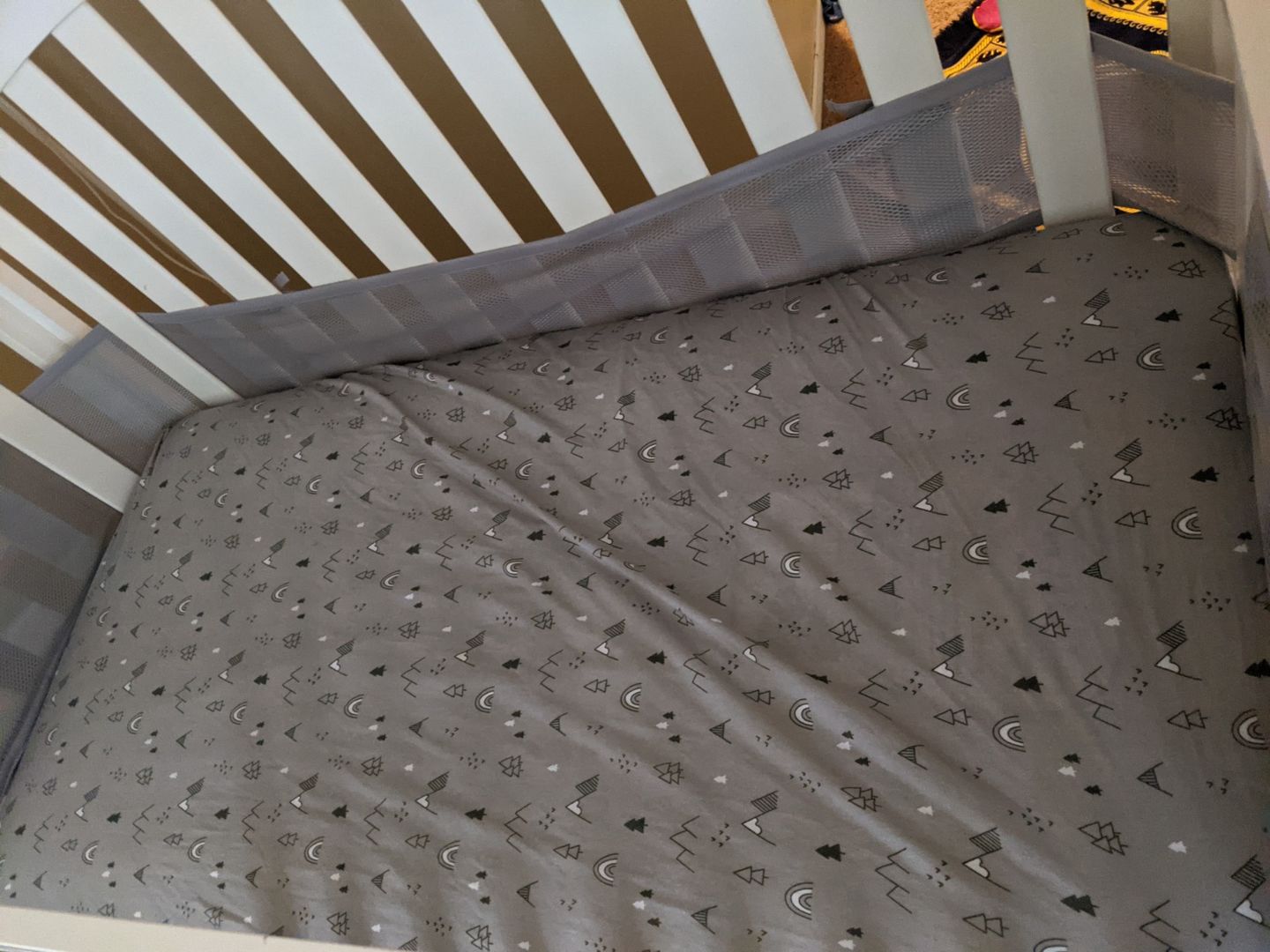 Customer photo review of Fitted Crib Sheet (Woodland)