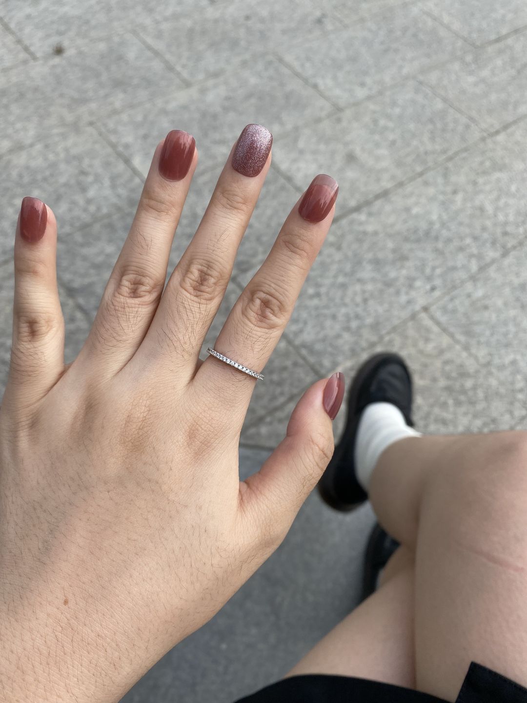 Customer photo review of Louily 0.5 Ct Round Cut Classic Full Eternity Thin Wedding Band For Women In Sterling Silver