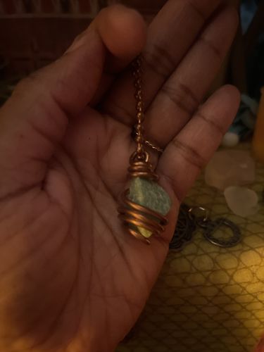 Customer photo review of AMAZONITE Neckpeace | I PROTECT