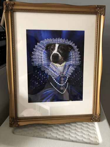 Customer photo review of 'The Baroness' Personalized Dog Poster