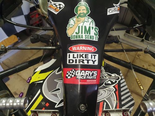 Customer photo review of JIM'S GONNA SEND IT STICKER