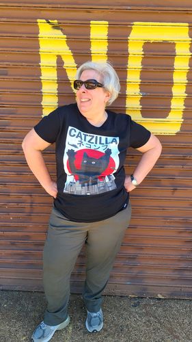 Customer photo review of Vintage Catzilla Japanese Sunset Style