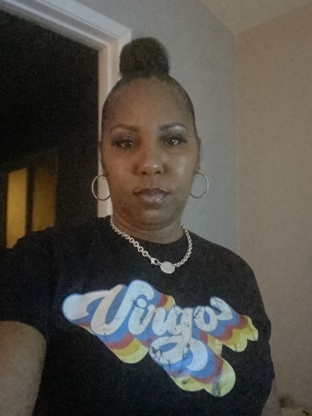 Customer photo review of Retro Distressed Virgo Zodiac Shirt
