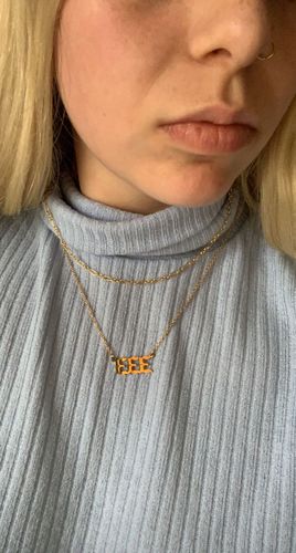 Customer photo review of Angel Number Necklace