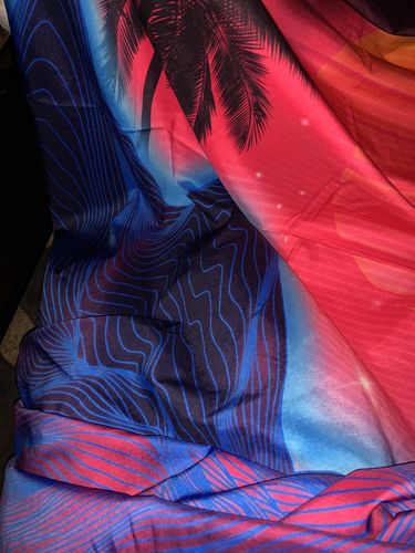 Customer photo review of Neon Coconut Hill Tapestry