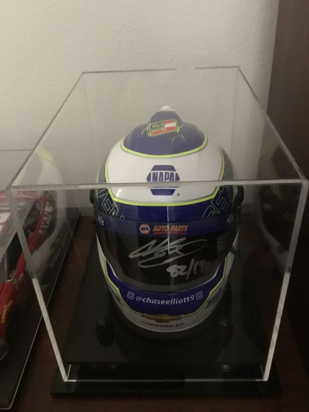 Customer photo review of Acrylic Mini - Miniature Football Helmet (not Full Size)  Display Case - Clear (V45/A003)