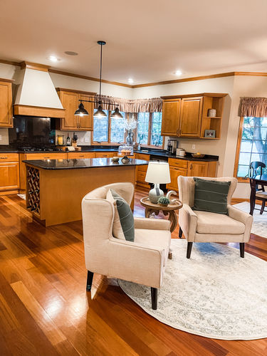 Customer photo review of Industrial 3-light Island Pot Lid Pendant