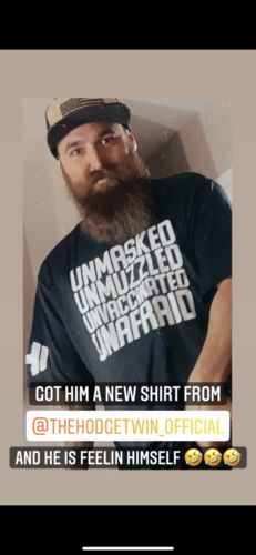 Customer photo review of Unmasked Performance Tee