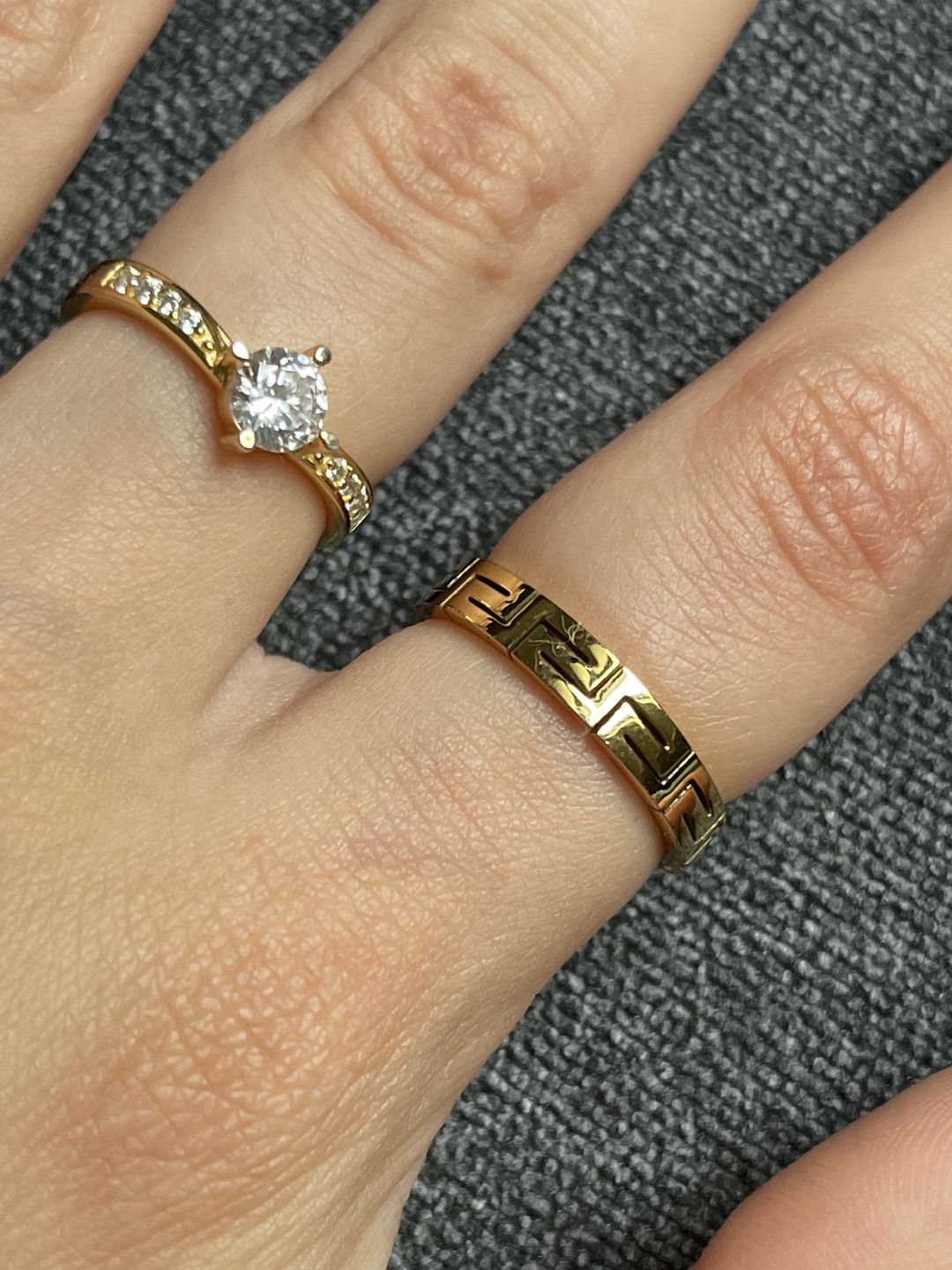 Customer photo review of Troja Ring | 18K vergoldet