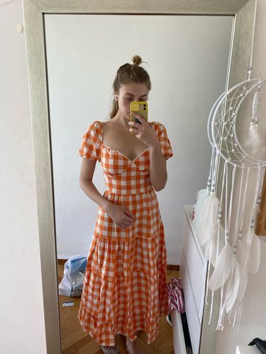 Customer photo review of Corazon Plaid Dress