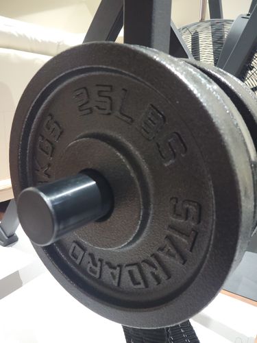 Customer photo review of Cast Iron Weight Plates 2" inner diameter ( PAIRS)