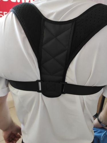 Customer photo review of Adjustable Posture Corrector - Back Posture Brace for Clavicle Support and Pain Relief