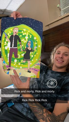 Customer photo review of 'Rick and Morty' Custom Portrait