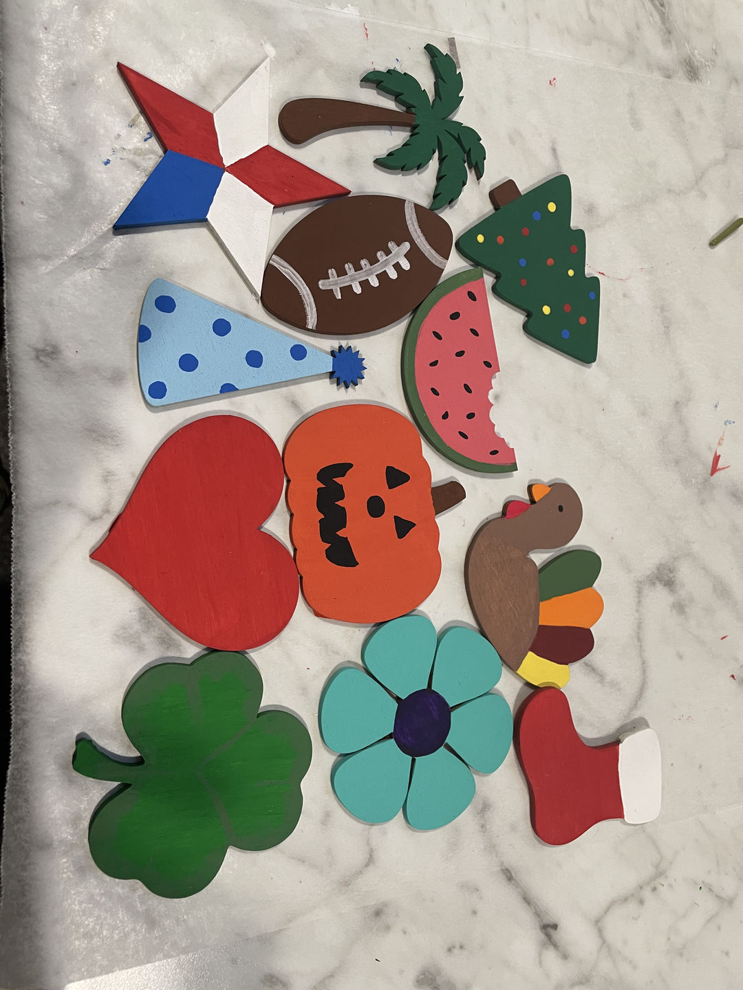 Customer photo review of Unfinished Wooden Pumpkin Silhoutte - Craft- up to 24" DIY