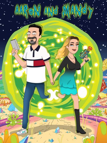 Customer photo review of 'Rick and Morty' Custom Portrait
