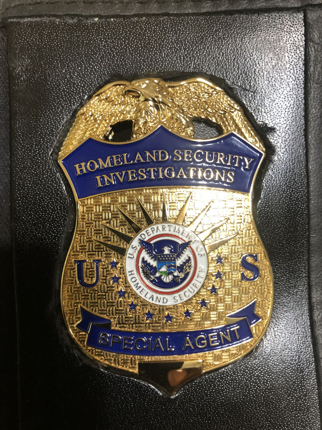 Customer photo review of US HSI Homeland Security Investigations Special Agent Badge Solid Copper Replica Movie Props