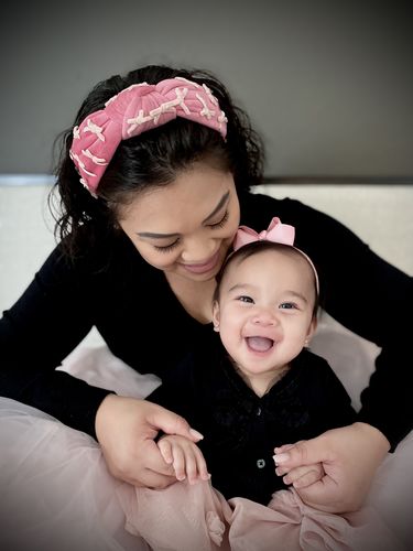 Customer photo review of ROSE POSEY KNOTTED HEADBAND