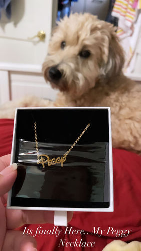 Customer photo review of Disney Style Name Necklace