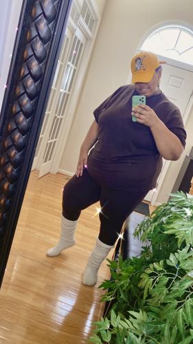 Customer photo review of Rebdolls Essential High Waist Leggings - Brown