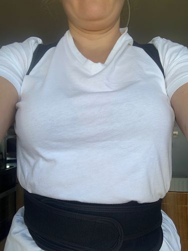 Customer photo review of Back Posture Corrector Posture Brace Support - Adjustable Back Trainer