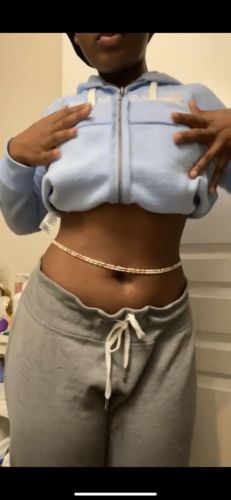 Customer photo review of Mykonos White and Gold Waist Beads