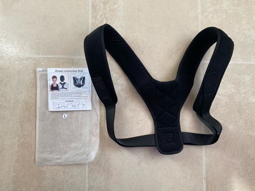 Customer photo review of Adjustable Posture Corrector - Back Posture Brace for Clavicle Support and Pain Relief